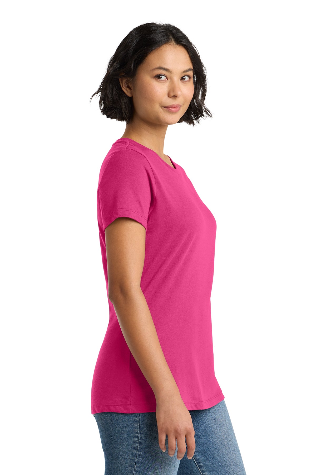 District Women's Perfect Weight Tee 4.3oz Ring-Spun Combed Cotton Short-Sleeve