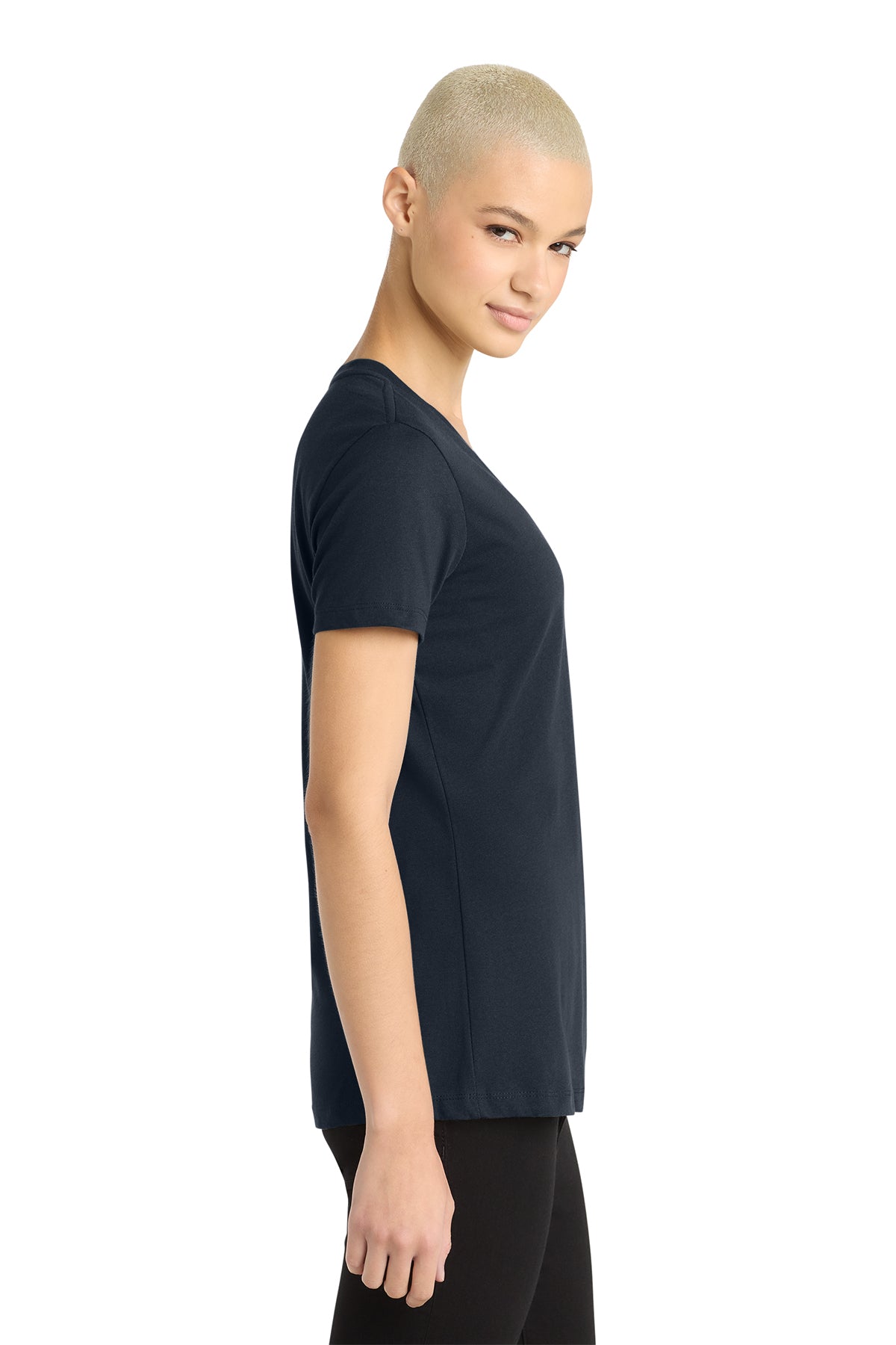 District Women's Perfect Weight V-Neck Tee 100% Combed Ring-Spun Cotton