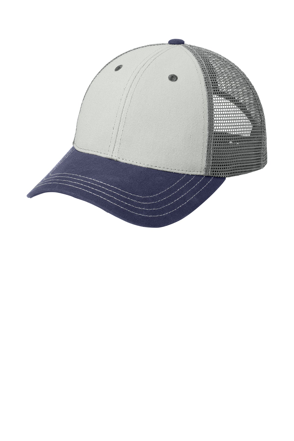 District Tri-Tone Mesh Back Cap Structured Mid-Profile Adjustable Snap