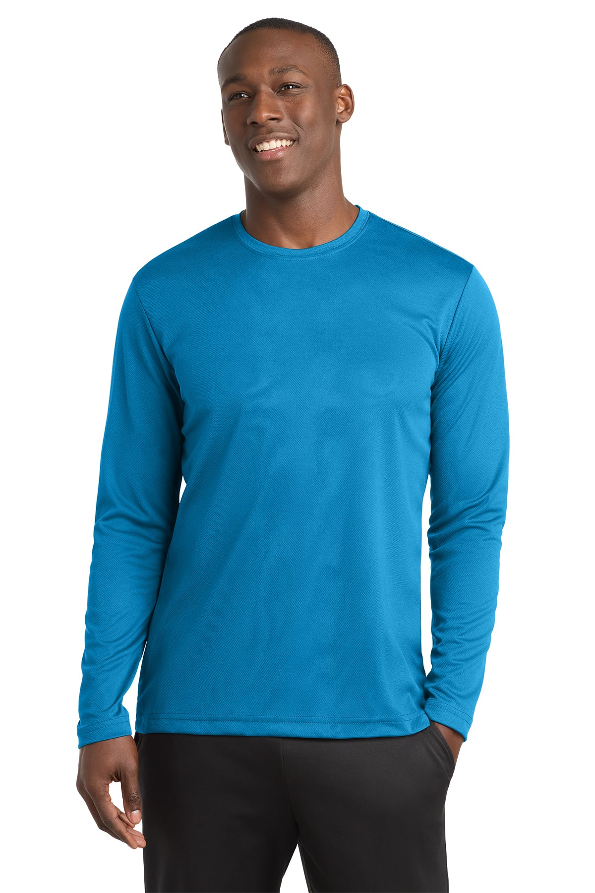 Sport-Tek PosiCharge RacerMesh Long Sleeve Tee for Men, Moisture-Wicking Performance Fabric