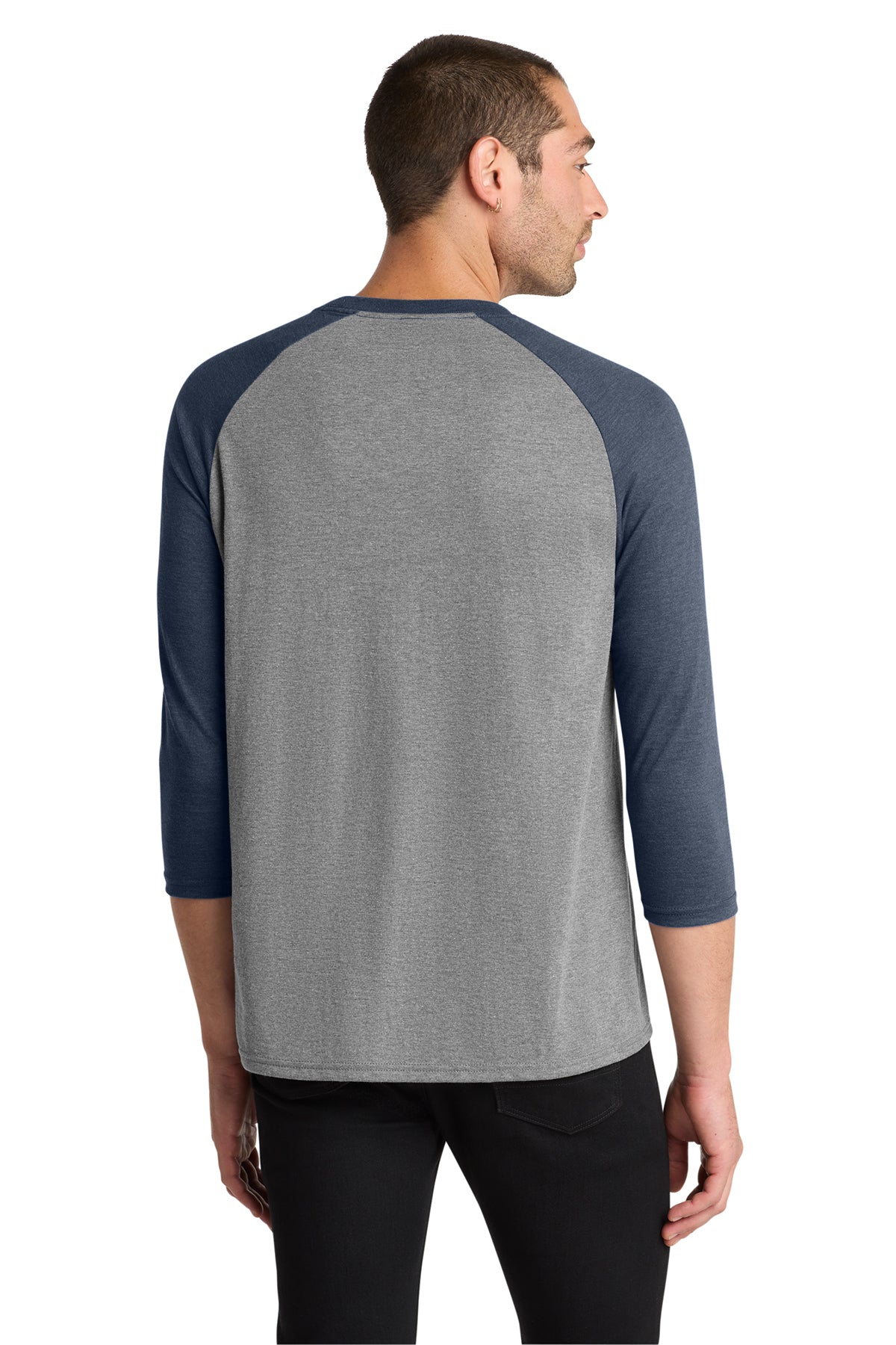 District Perfect Tri 3/4-Sleeve Raglan Vintage Heathered Tri-Blend Baseball Tee