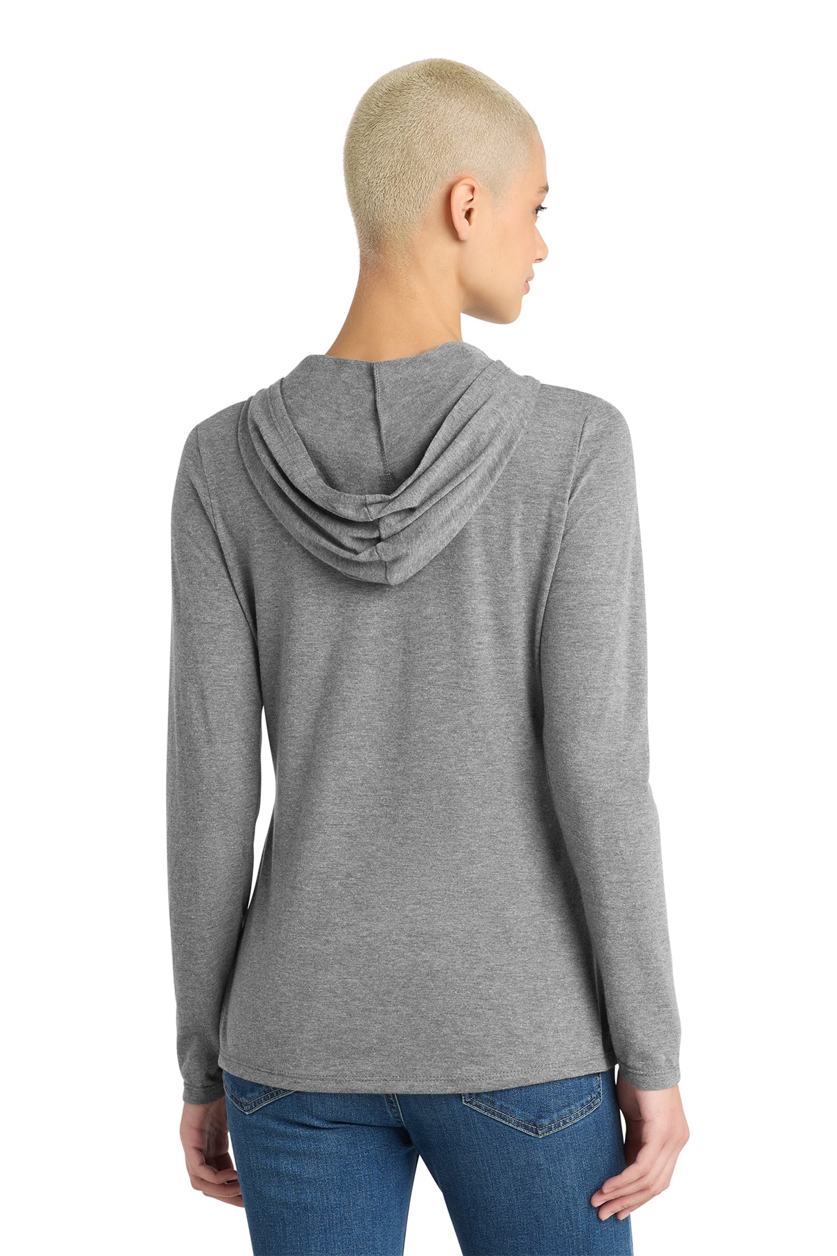 District Women's Perfect Tri Long Sleeve V-Neck Hoodie Lightweight
