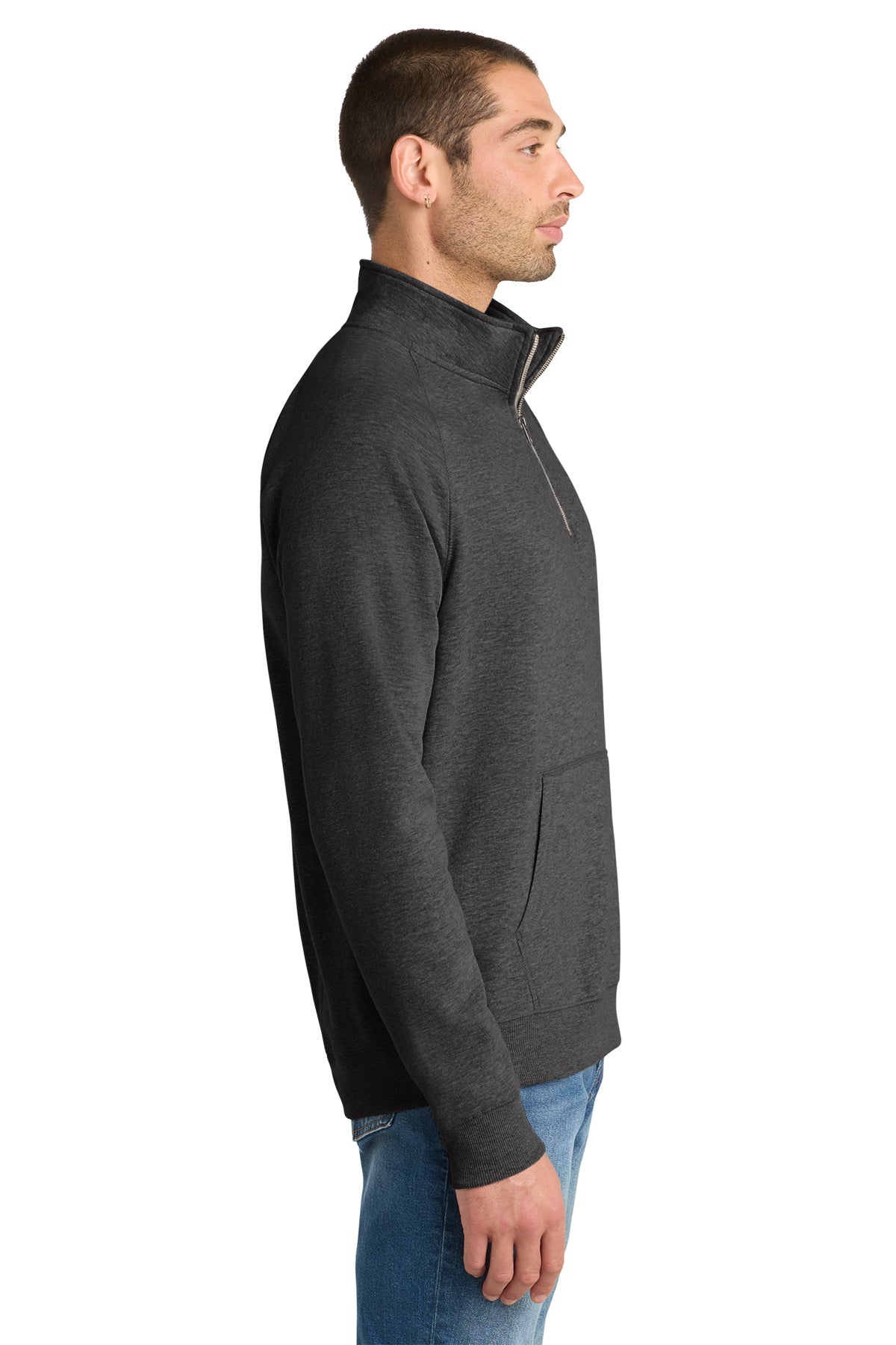 District Lightweight Fleece 1/4-Zip Soft Cotton-Blend Layering Pullover