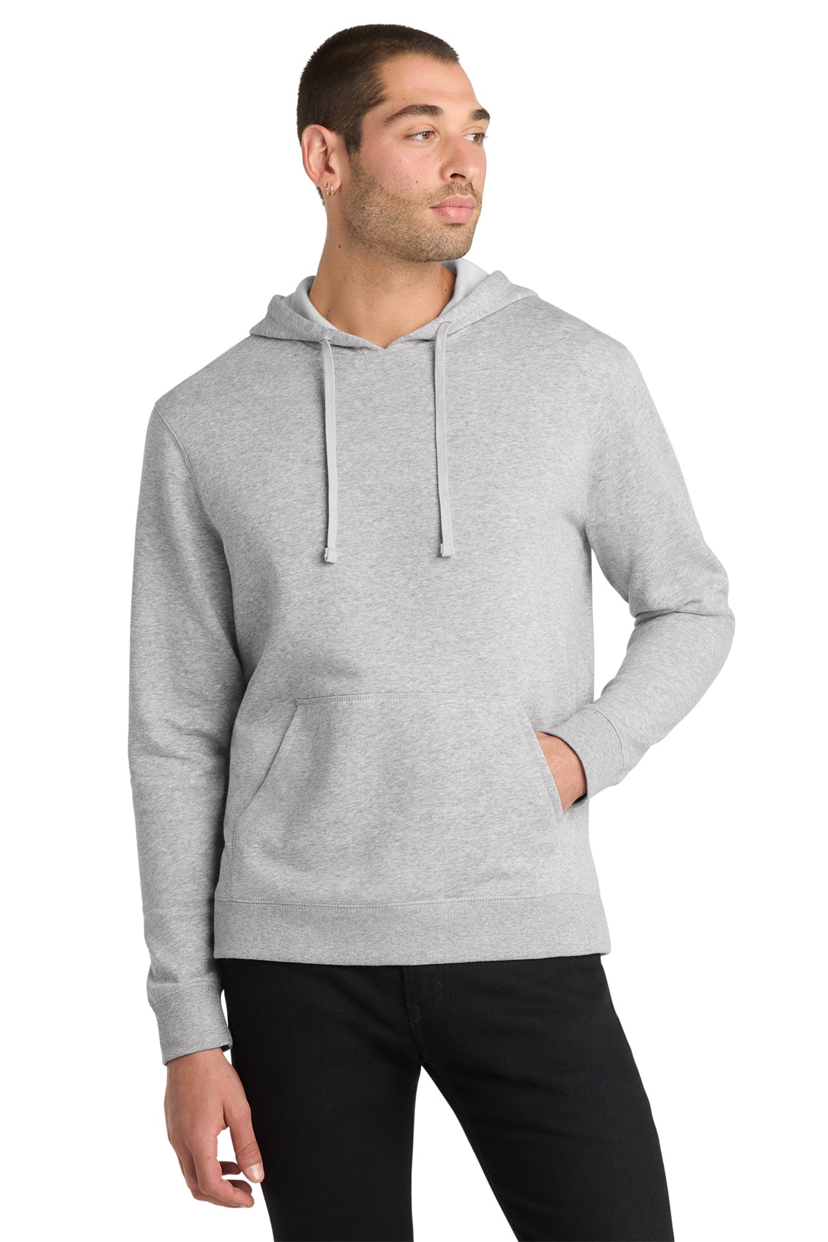 District Lightweight Fleece Hoodie Soft 6.5oz Cotton-Poly Blend