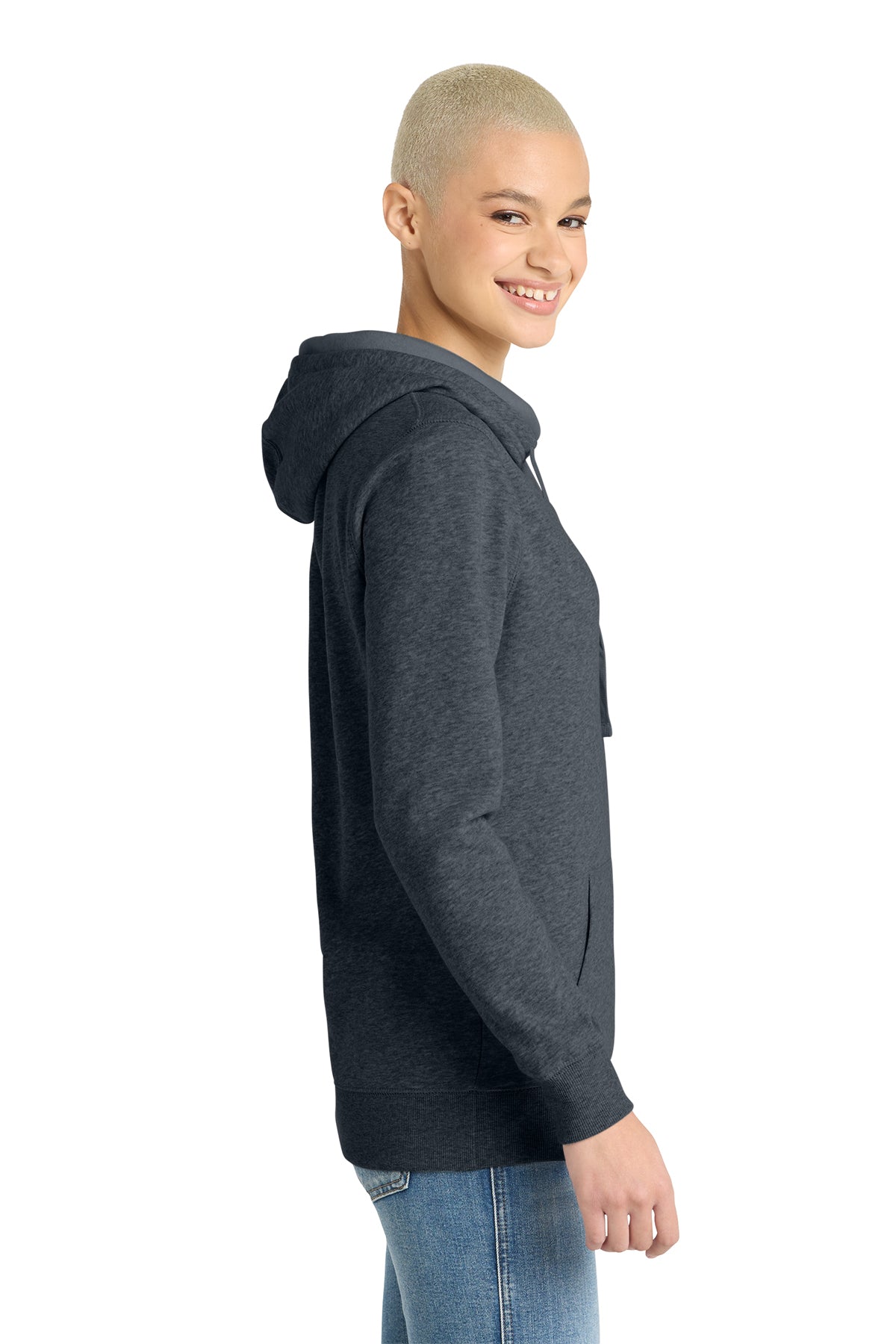 District Women's Lightweight Fleece Hoodie, Soft Year-Round Cowl Hood