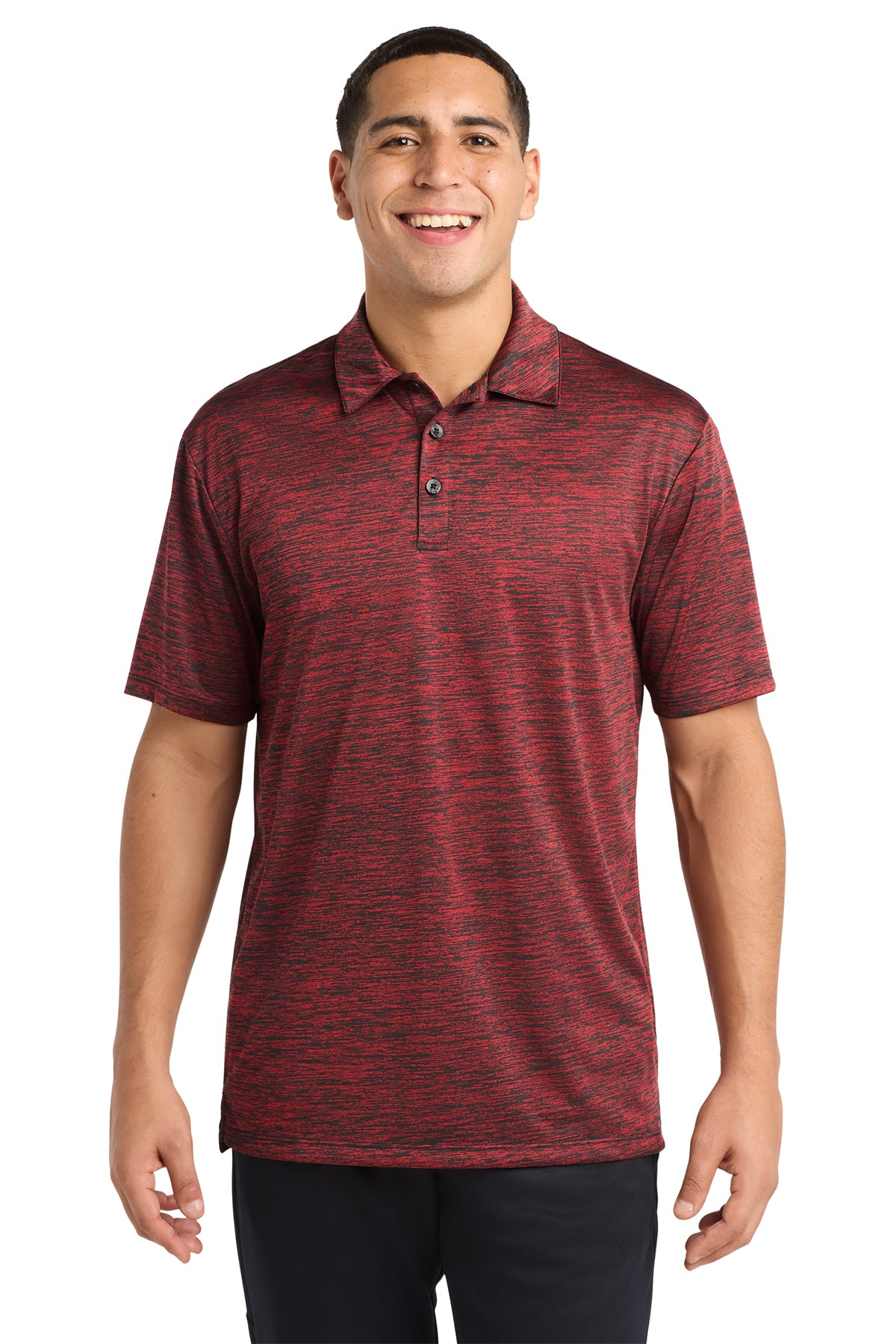 Sport-Tek Men's PosiCharge Electric Heather Polo Shirt - Moisture-Wicking Performance