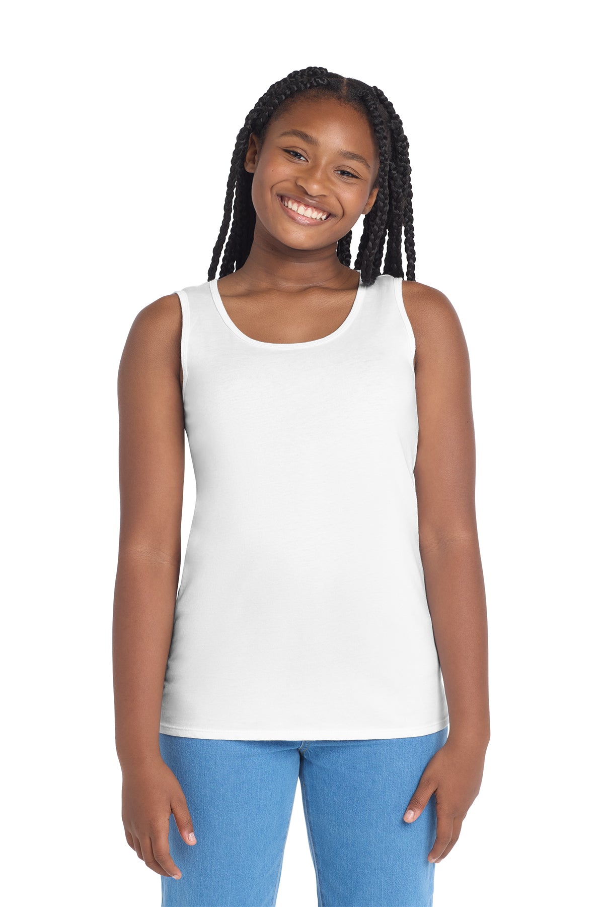 District Girls V.I.T.™ Lightweight Combed Cotton Rib Neck Tank Top