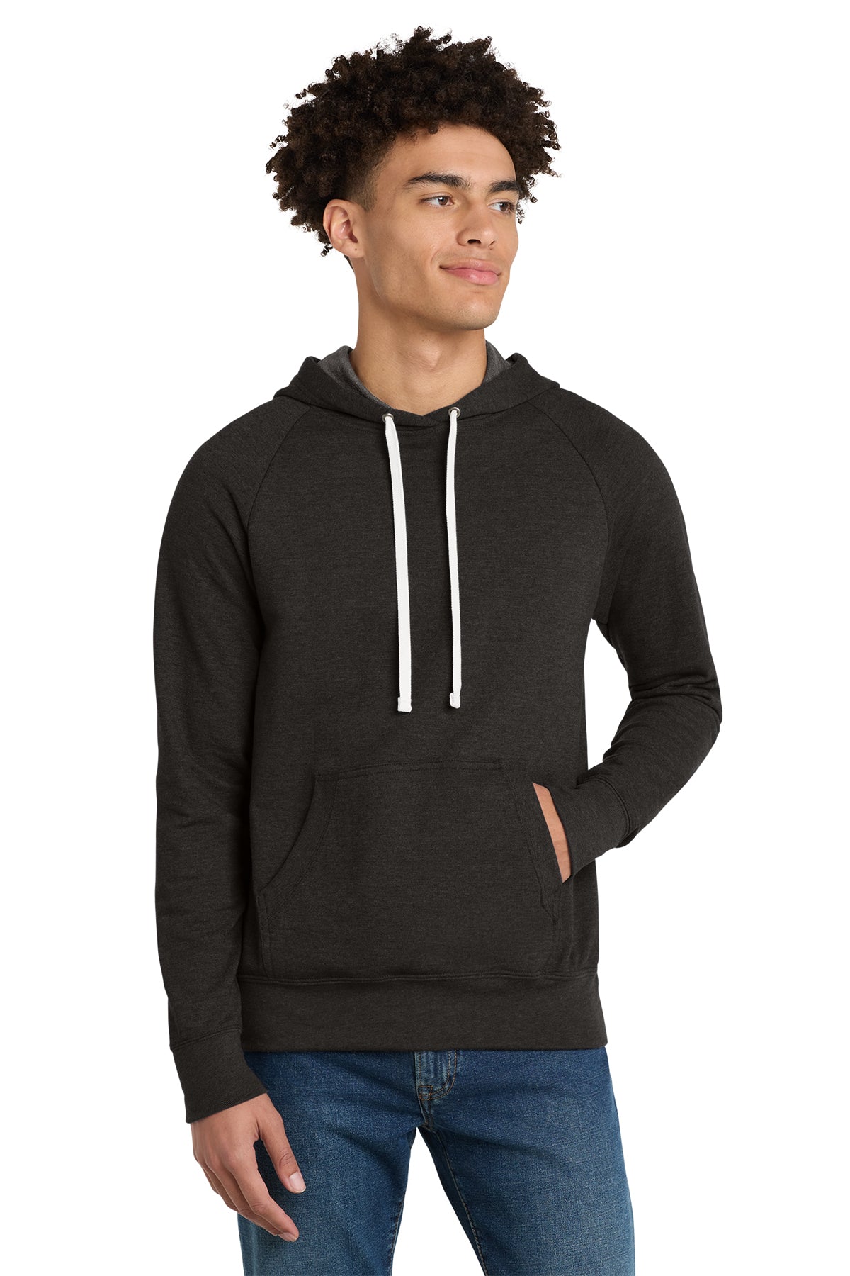 District Perfect Tri French Terry Hoodie Soft Lightweight Unlined Pullover