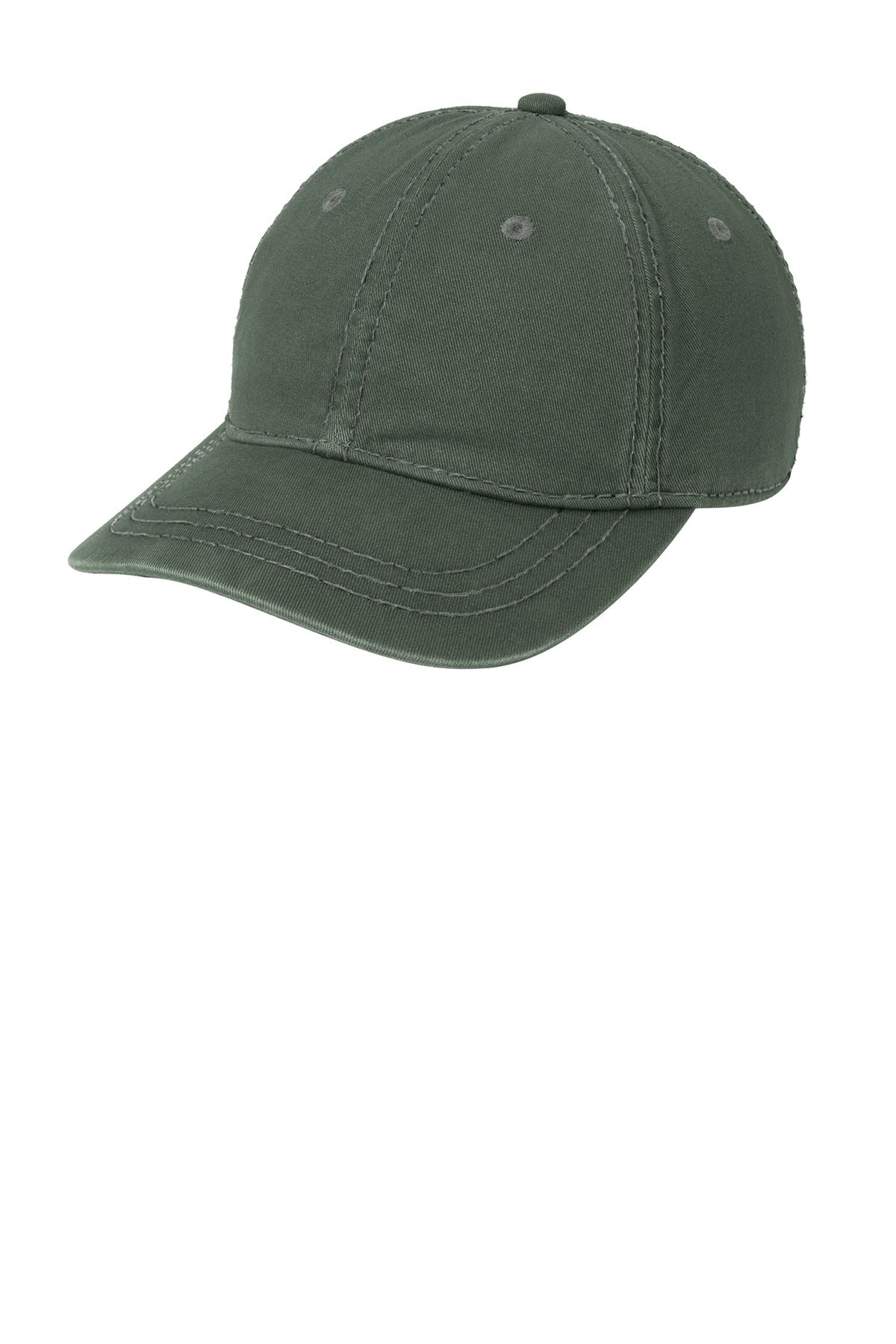District Thick Stitch Low-Profile Cotton Twill Cap with Metal D-Ring