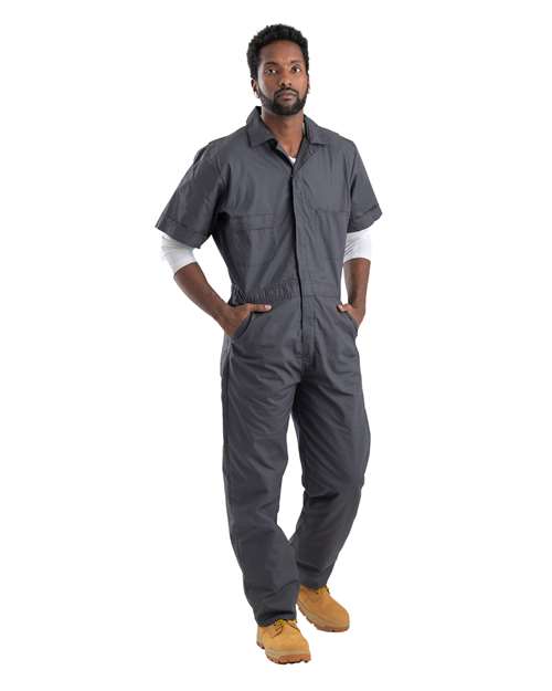 Men's Axle Short Sleeve Work Coverall - Durable Poplin, Two-Way Zipper