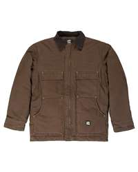 Berne Men's Highland Washed Cotton Duck Fleece-Lined Work Jacket