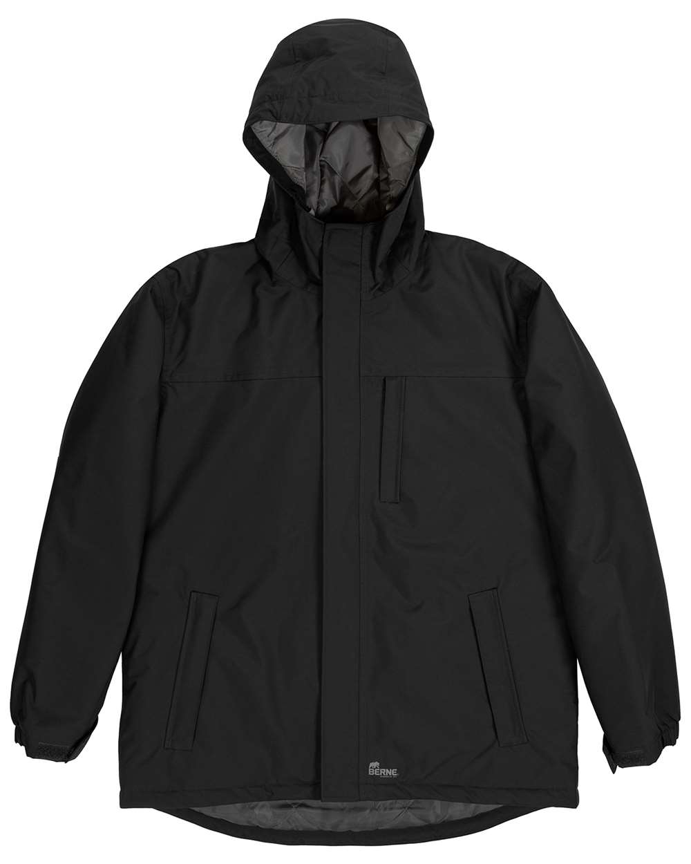 Berne Men's Coastline Waterproof Storm Jacket Heavy Quilted Lined Hood