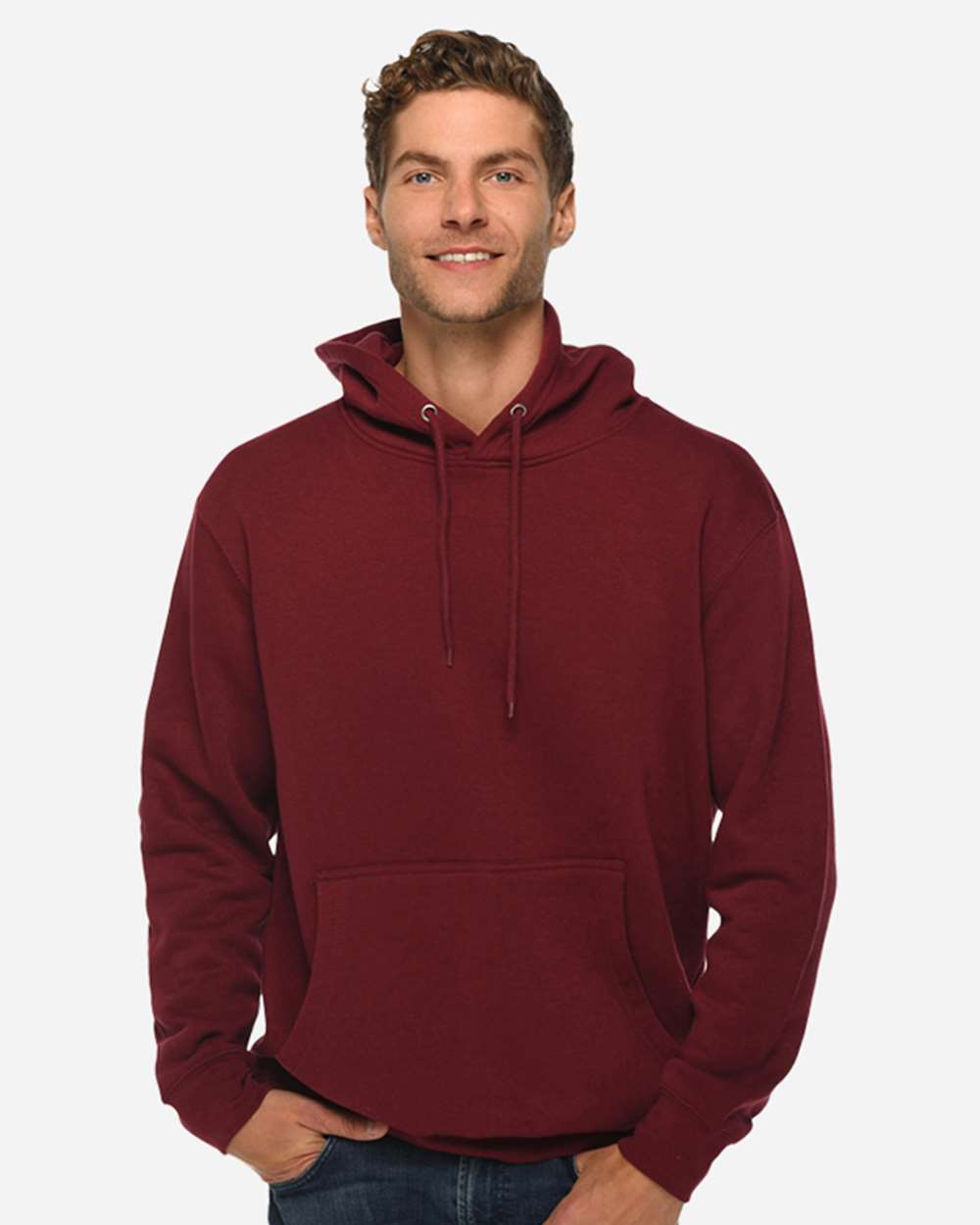 Lane Seven Unisex Premium Pullover Hooded Sweatshirt 80/10/10 Recycled Fleece