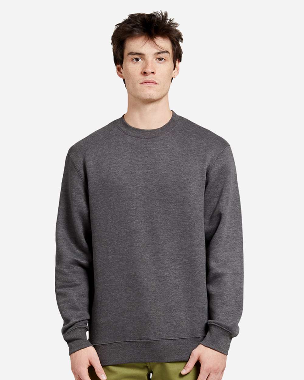 Lane Seven Unisex Premium Hooded Crewneck Sweatshirt Sustainable Fleece