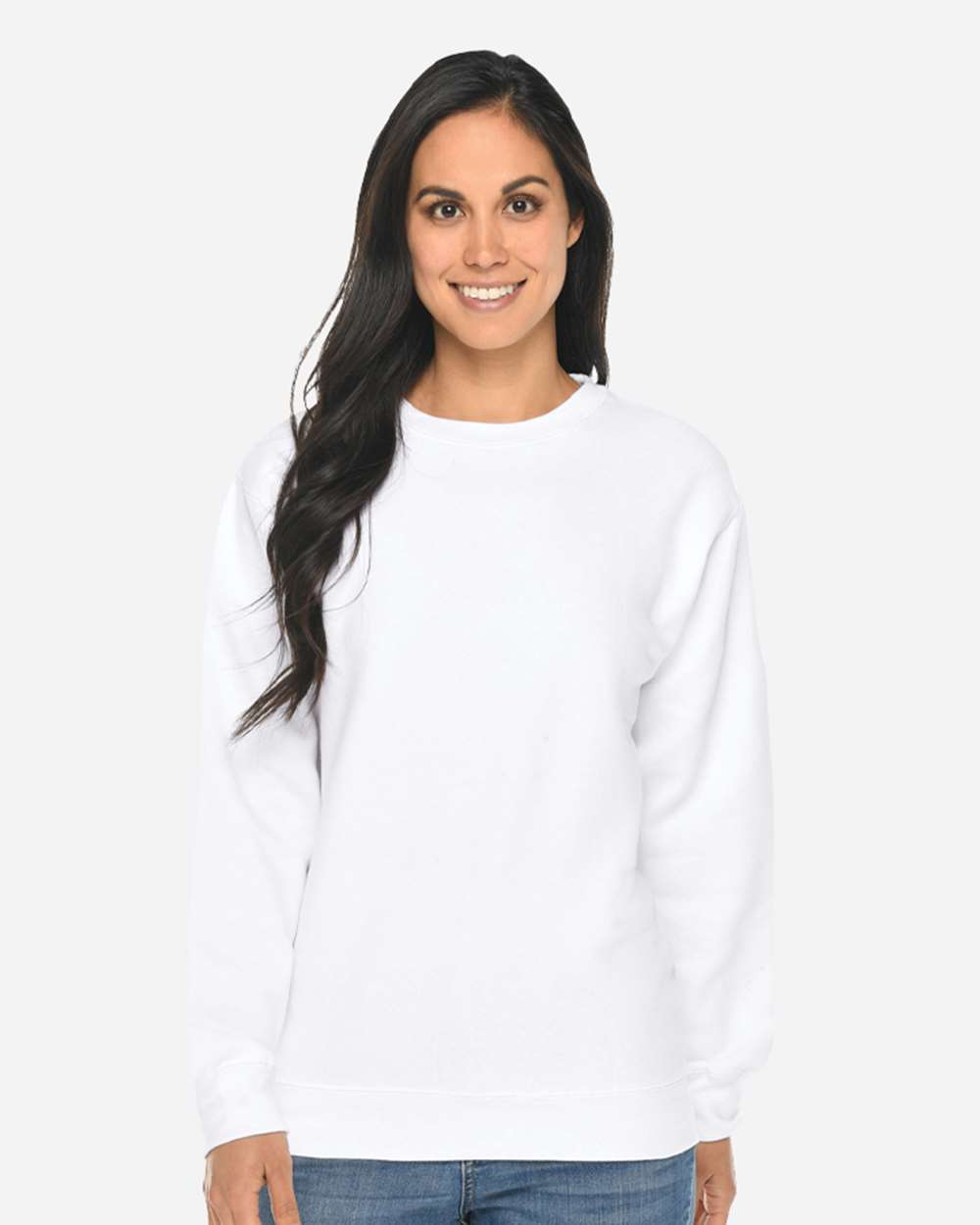 Lane Seven Unisex Premium Hooded Crewneck Sweatshirt Sustainable Fleece