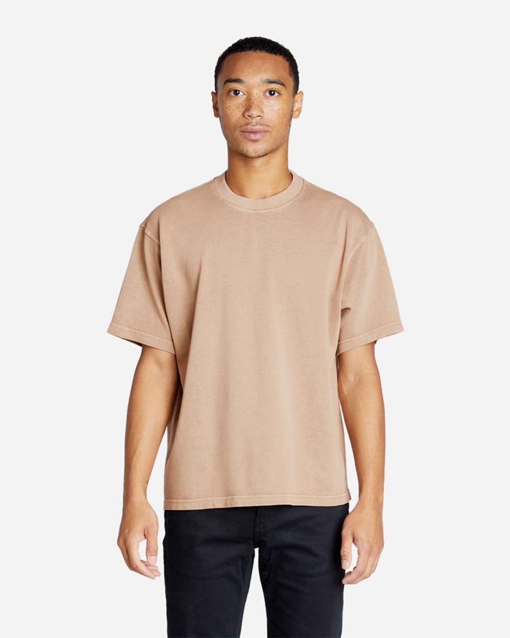 Lane Seven Urban Heavyweight Pigment-Dyed Oversized Boxy Cotton T-Shirt
