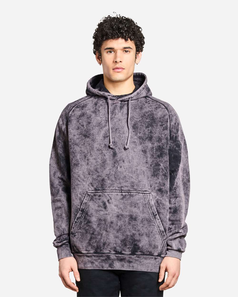 Lane Seven Vintage Raglan Hooded Sweatshirt Unisex Mineral-Washed Cotton