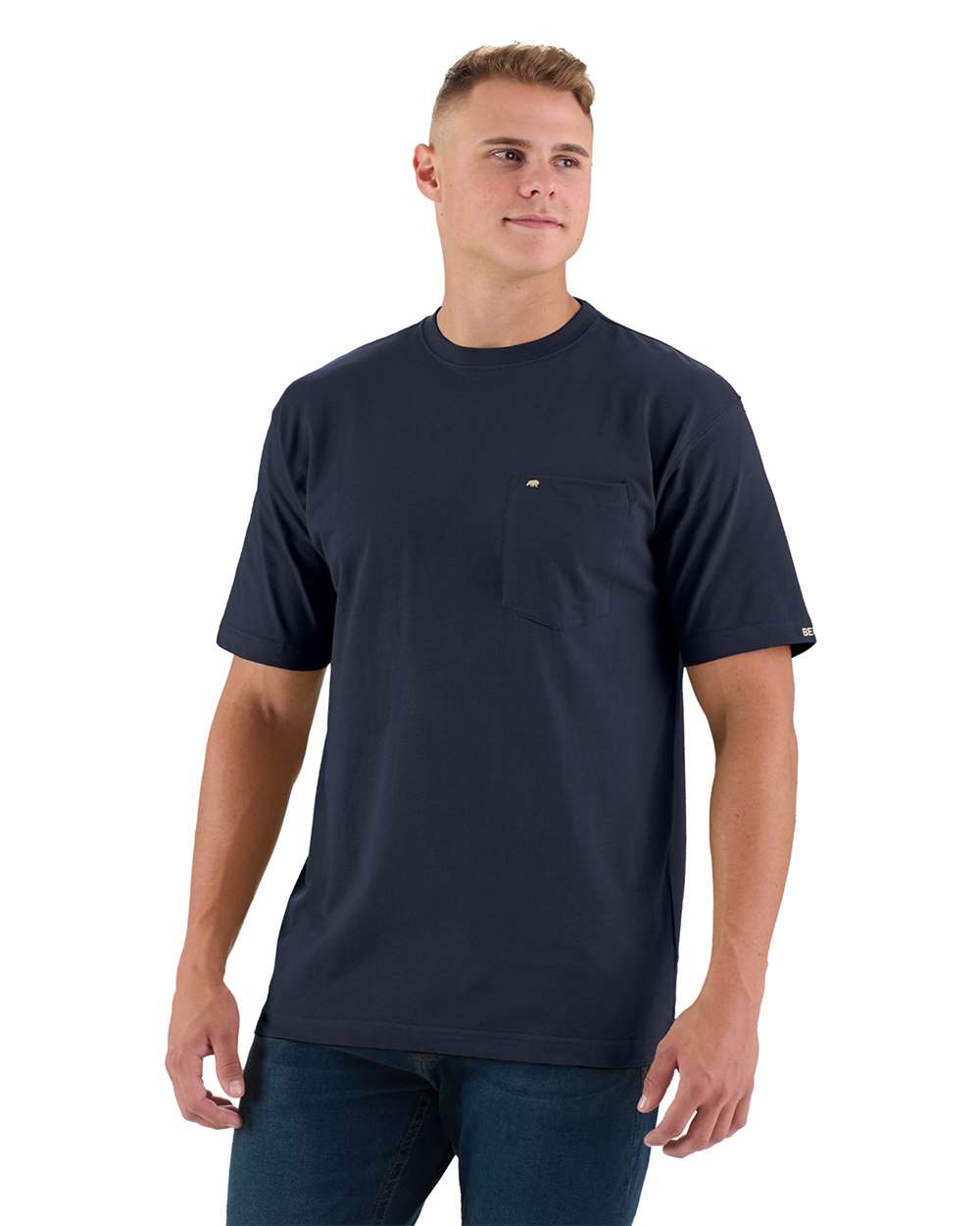 Berne Men's Heavyweight Cotton Pocket T-Shirt — Relaxed Durable Fit