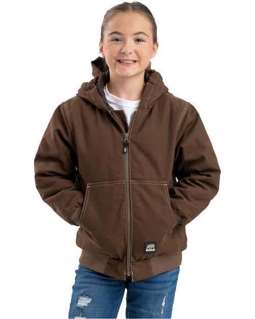 Youth Highland Softstone Duck Hooded Water-Repellent Insulated Cotton Jacket