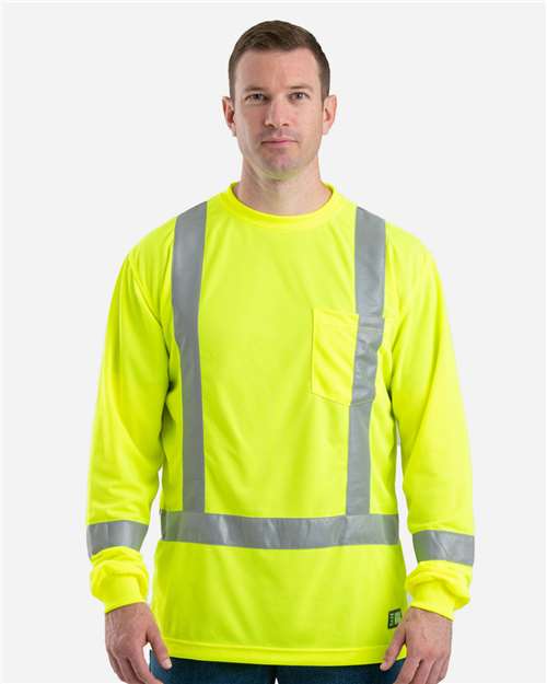 Berne Men's Hi-Vis Class 3 Performance Pocket T-Shirt ANSI