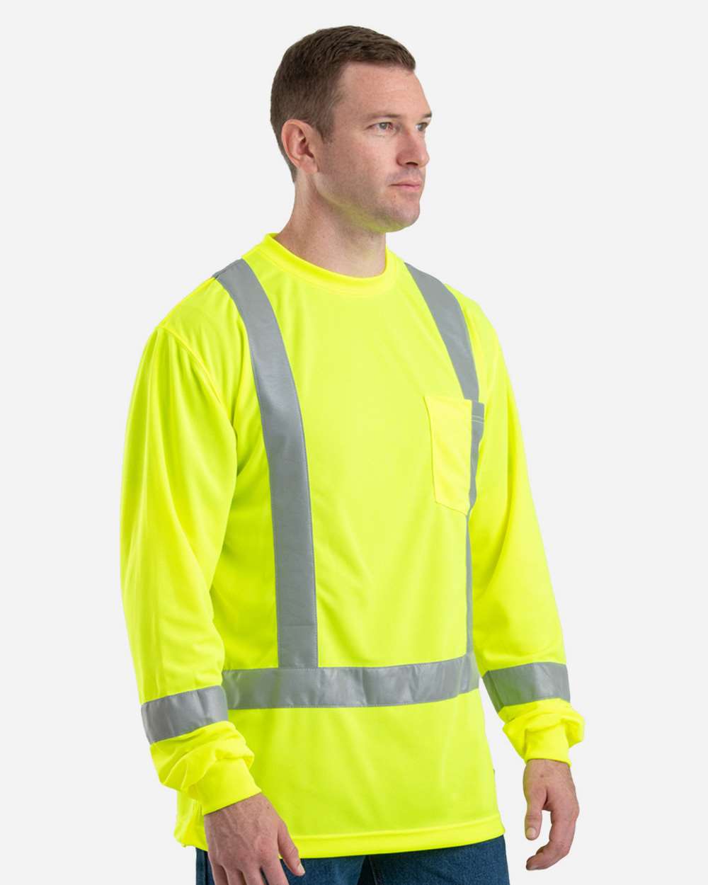 Berne Men's Hi-Vis Class 3 Performance Pocket T-Shirt ANSI