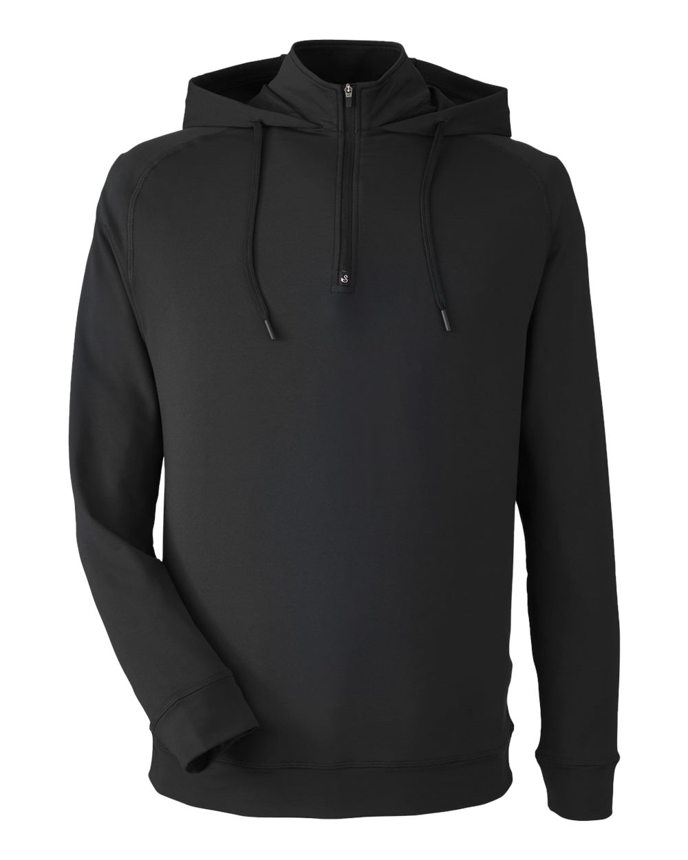 Unisex Vandyke Quarter-Zip Hooded Sweatshirt Lightweight Stretch Performance