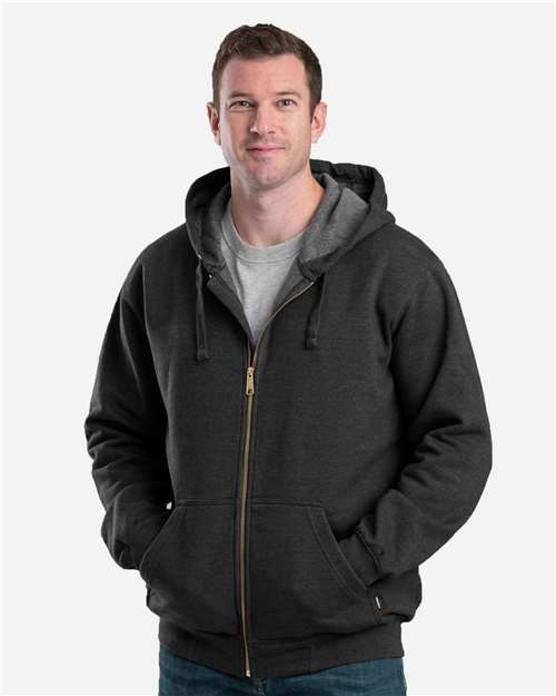Berne Men's Heritage Full-Zip Hooded Sweatshirt 52/48 Fleece