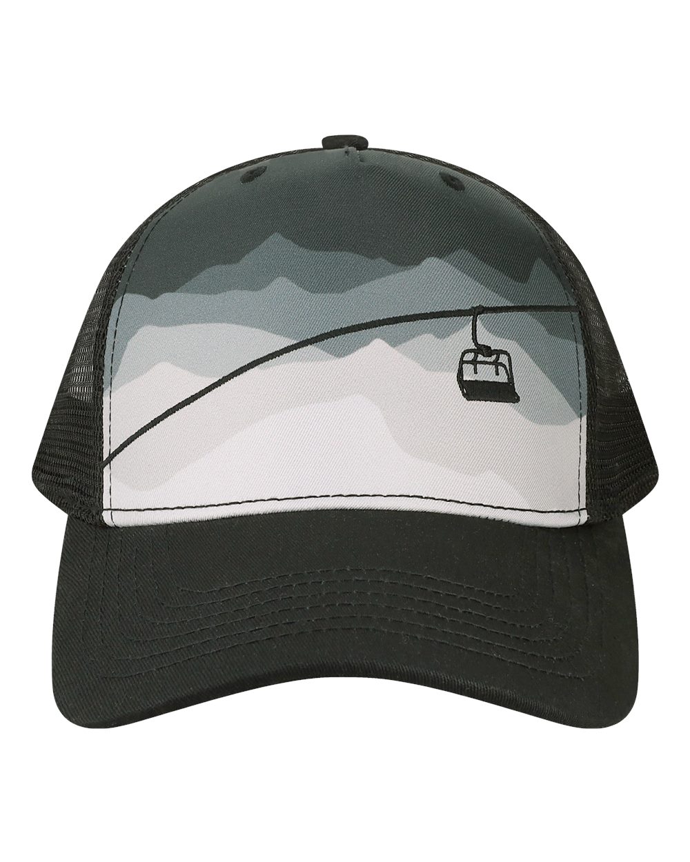 Locale Five-Panel Trucker Cap - Recycled Bill, Scenery Print