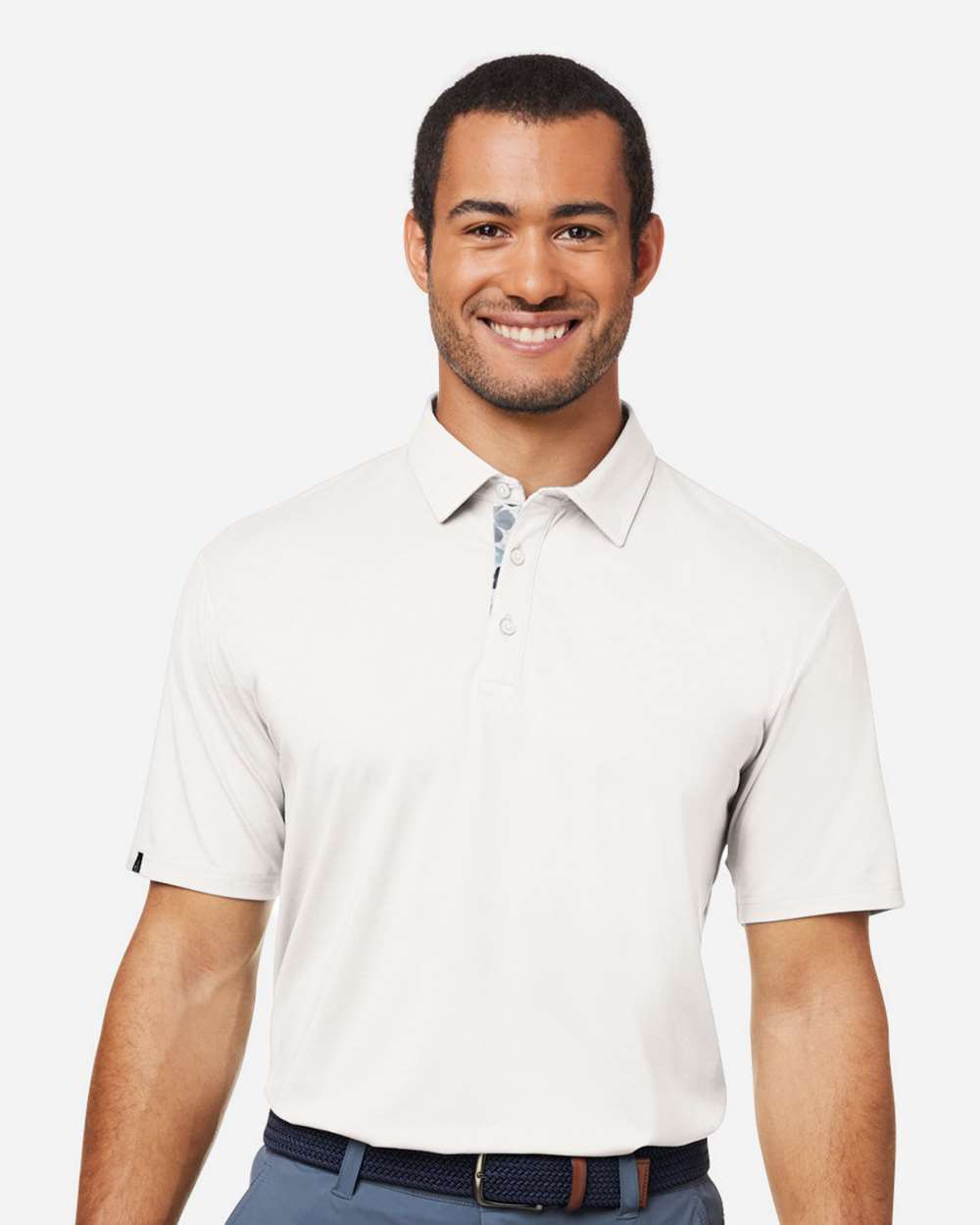 Swannies Men's James H Heathered Performance Golf Polo Shirt
