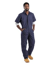 Men's Axle Short Sleeve Work Coverall - Durable Poplin, Two-Way Zipper