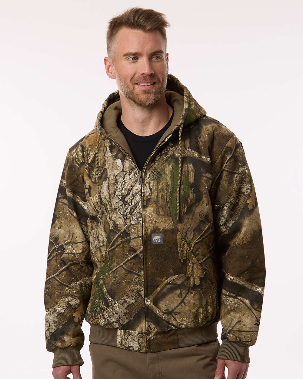 Berne Heritage Heavy-Duty Cotton Duck Hooded Jacket, Quilted Liner