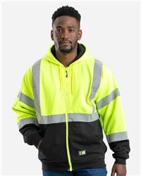 Berne Men's Hi-Vis Class 2 Reflective Mesh Safety Vest
