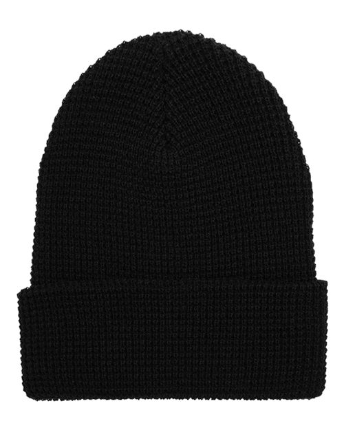 YP Classics Waffle Cuffed Knit Beanie – Premium Hypoallergenic Acrylic