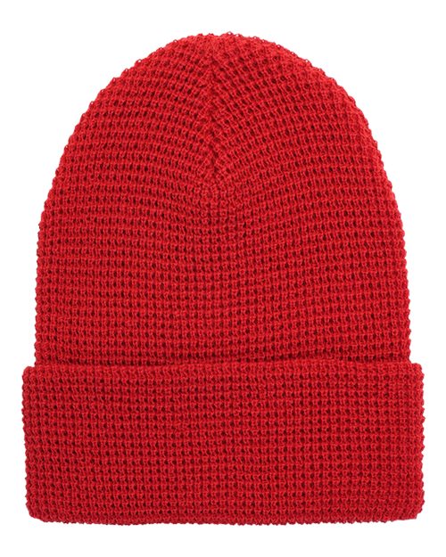 YP Classics Waffle Cuffed Knit Beanie – Premium Hypoallergenic Acrylic