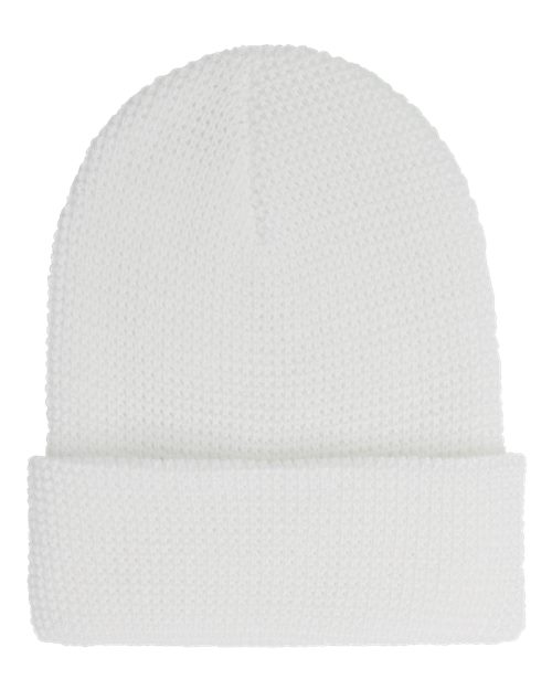 YP Classics Waffle Cuffed Knit Beanie – Premium Hypoallergenic Acrylic