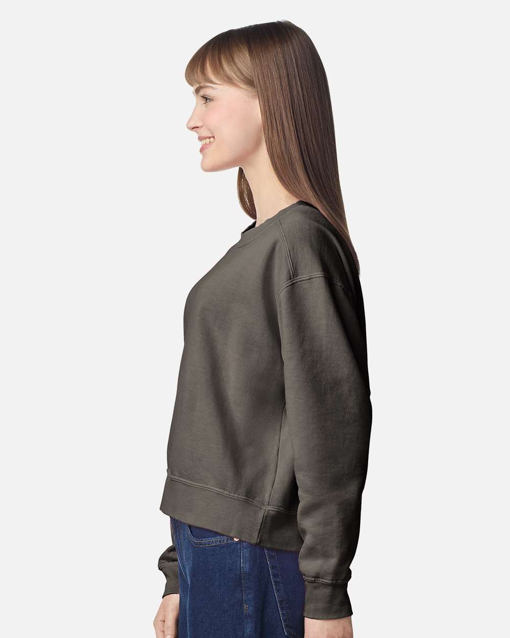Comfort Colors Women's Garment-Dyed Mid-Length Soft Crewneck Sweatshirt