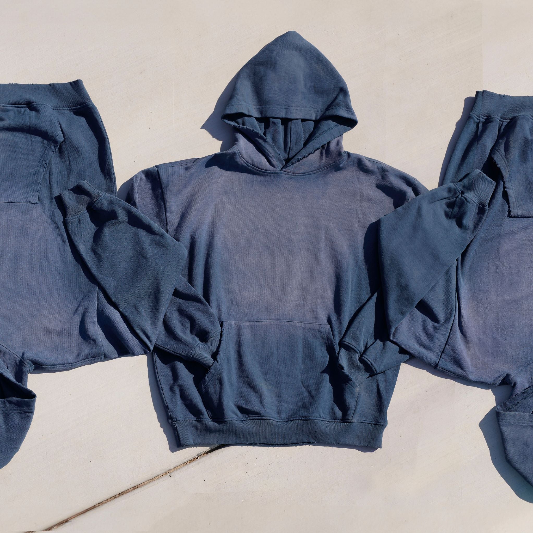 Cotton Collective 14oz Brushed Cotton Oversized Hoodie with Vintage Edges