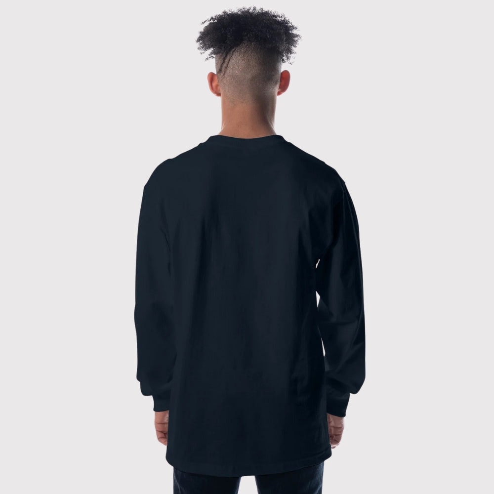 Men's Heavyweight Open-End Cotton Long Sleeve Tee | Durable Classic Fit Shirt