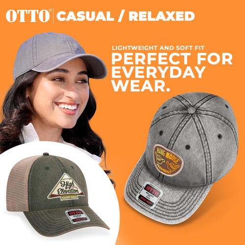 OTTO CAP 6-Panel Low Profile Dad Hat Washed Cotton