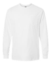Gildan 2410 Unisex Ultra Cotton Long Sleeve Pocket T-Shirt