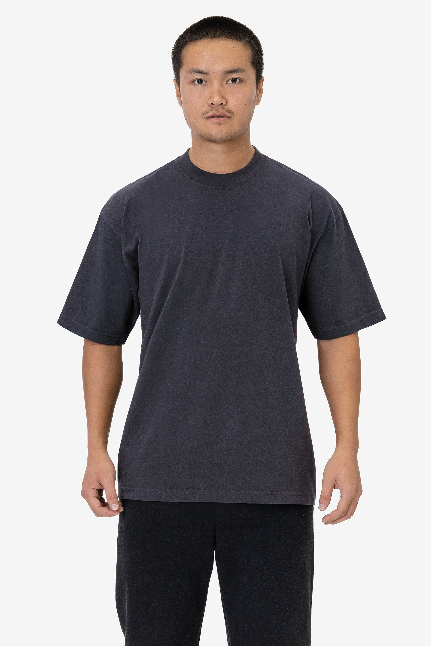 Premium Garment-Dyed Heavyweight Cotton Crewneck T-Shirt - Durable & Shrink-Free