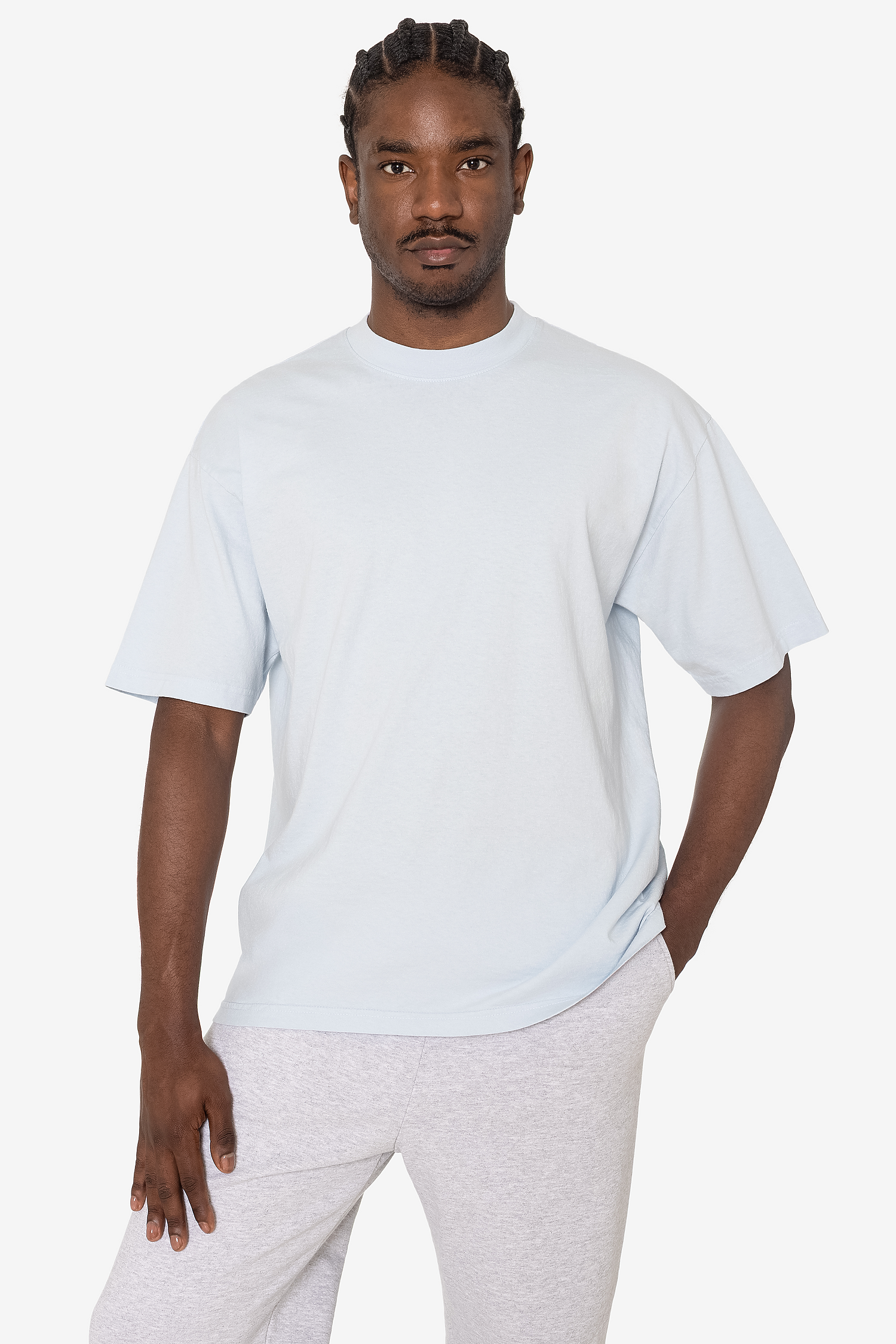 Premium Garment-Dyed Heavyweight Cotton Crewneck T-Shirt - Durable & Shrink-Free