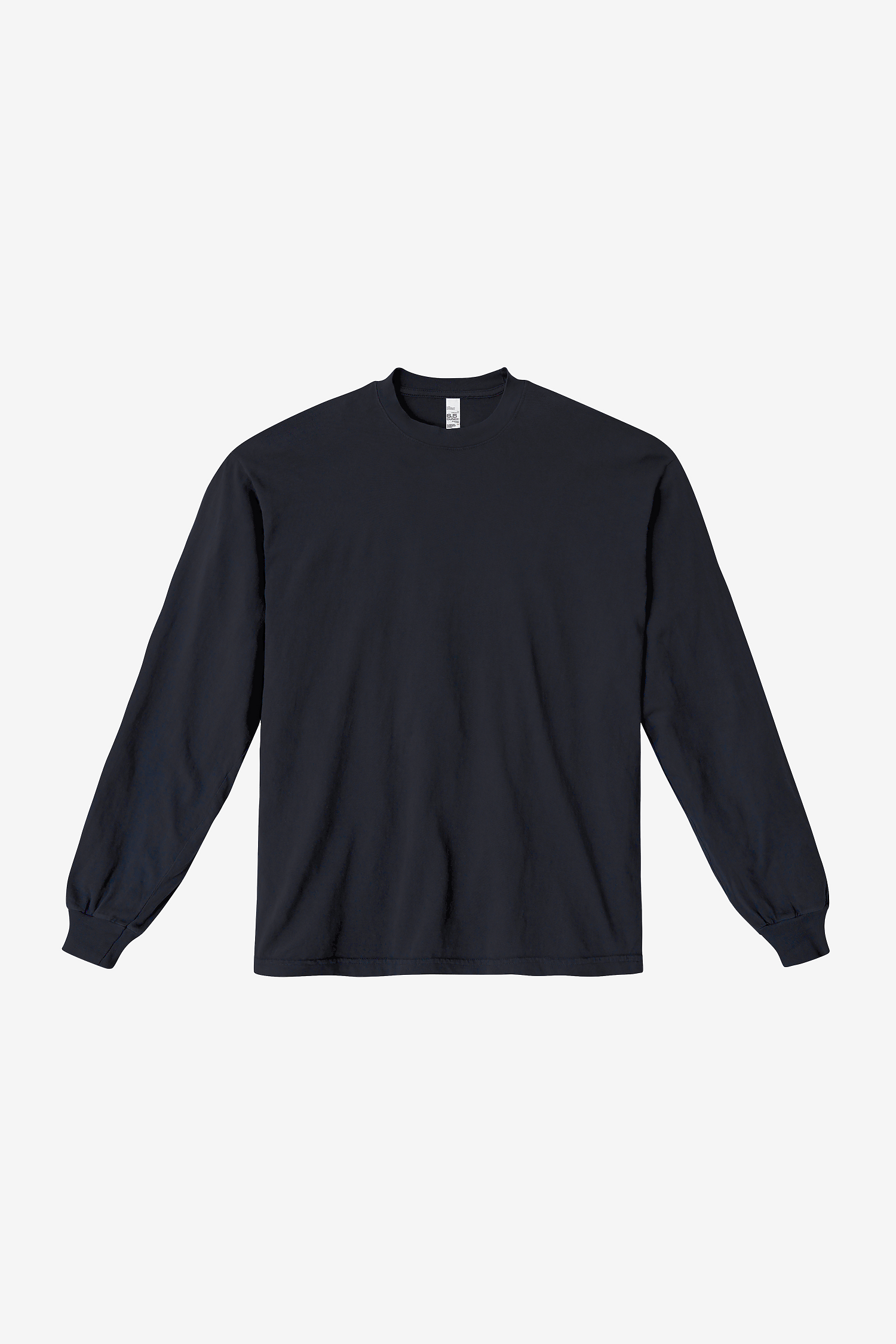 Heavyweight Garment Dye Long Sleeve Crewneck T-Shirt – 6.5oz Shrink Free Cotton