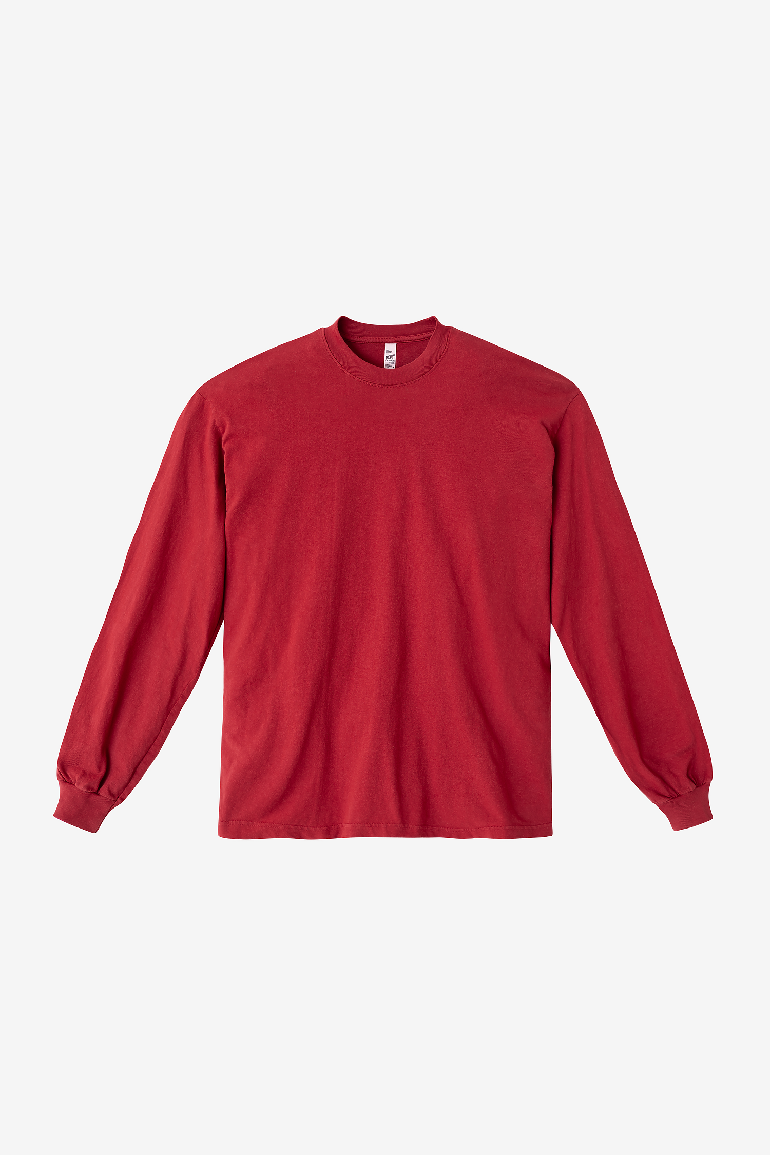 Heavyweight Garment Dye Long Sleeve Crewneck T-Shirt – 6.5oz Shrink Free Cotton