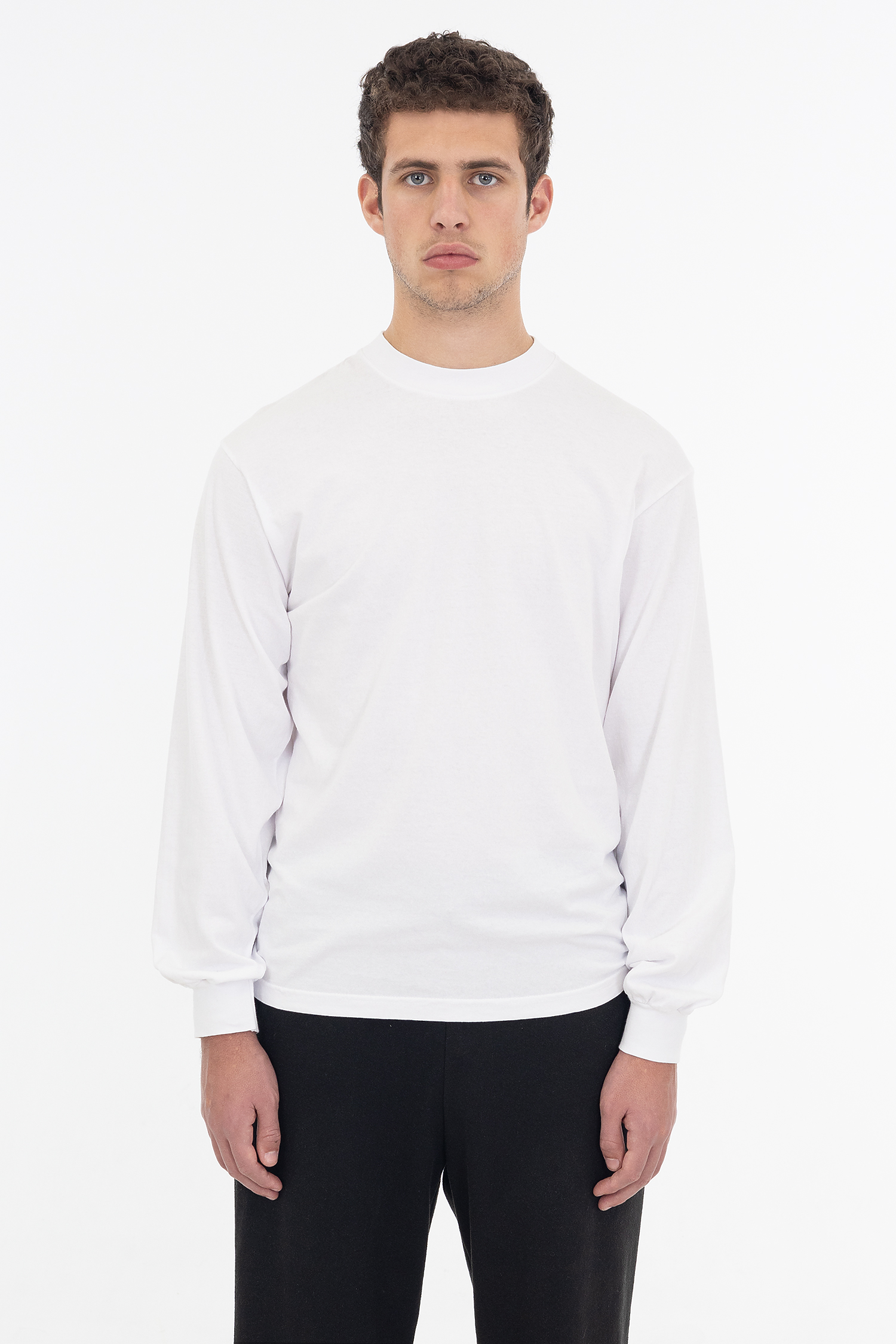 Heavyweight Garment Dye Long Sleeve Crewneck T-Shirt – 6.5oz Shrink Free Cotton