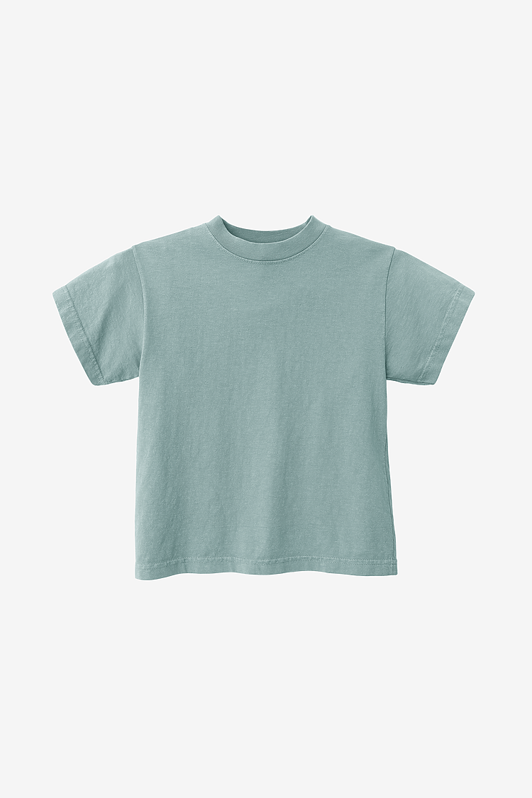 Kids Unisex Garment Dyed Short Sleeve Cotton T-Shirt - Comfortable Durable Playwear