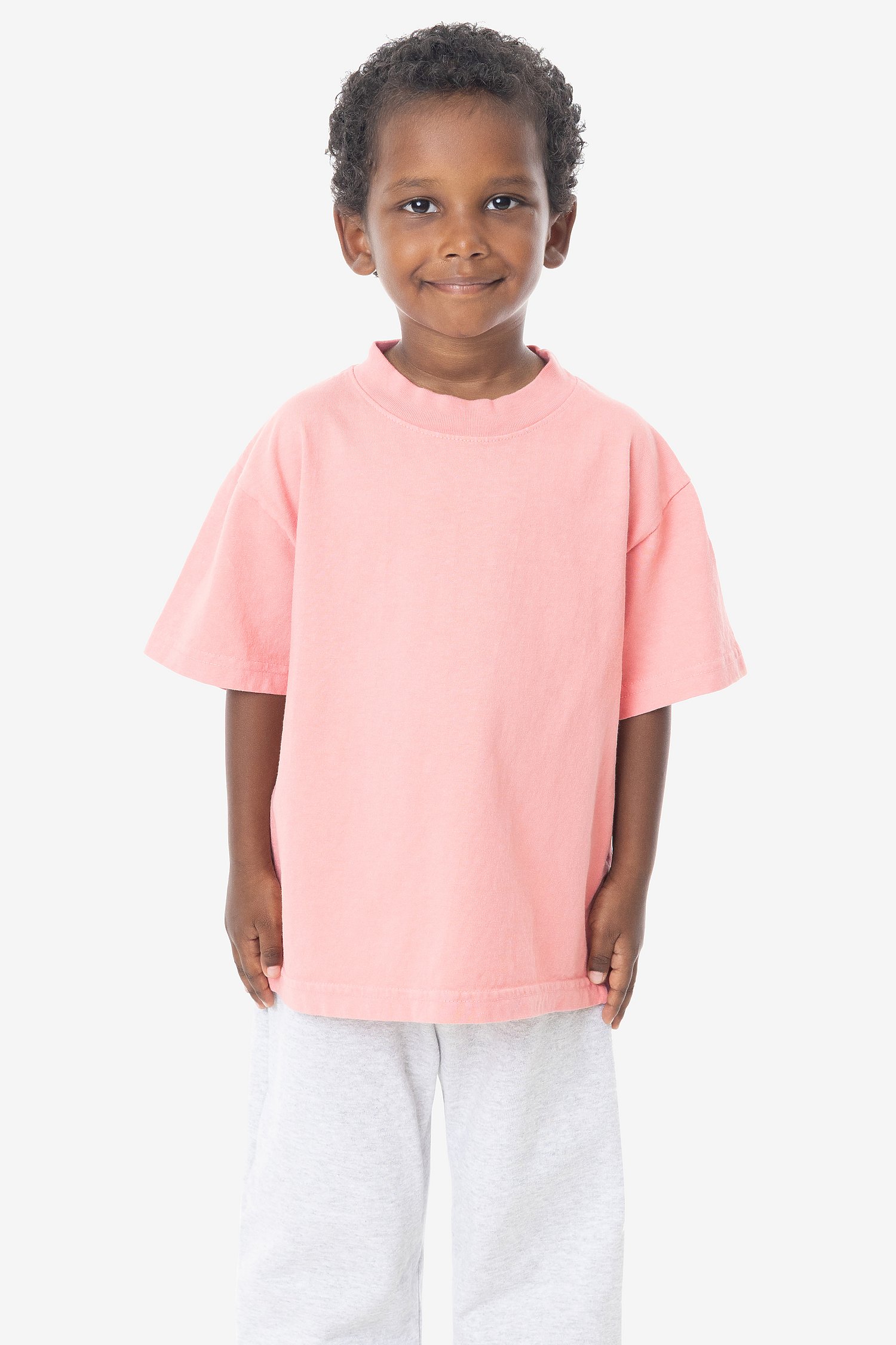 Kids Unisex Garment Dyed Short Sleeve Cotton T-Shirt - Comfortable Durable Playwear