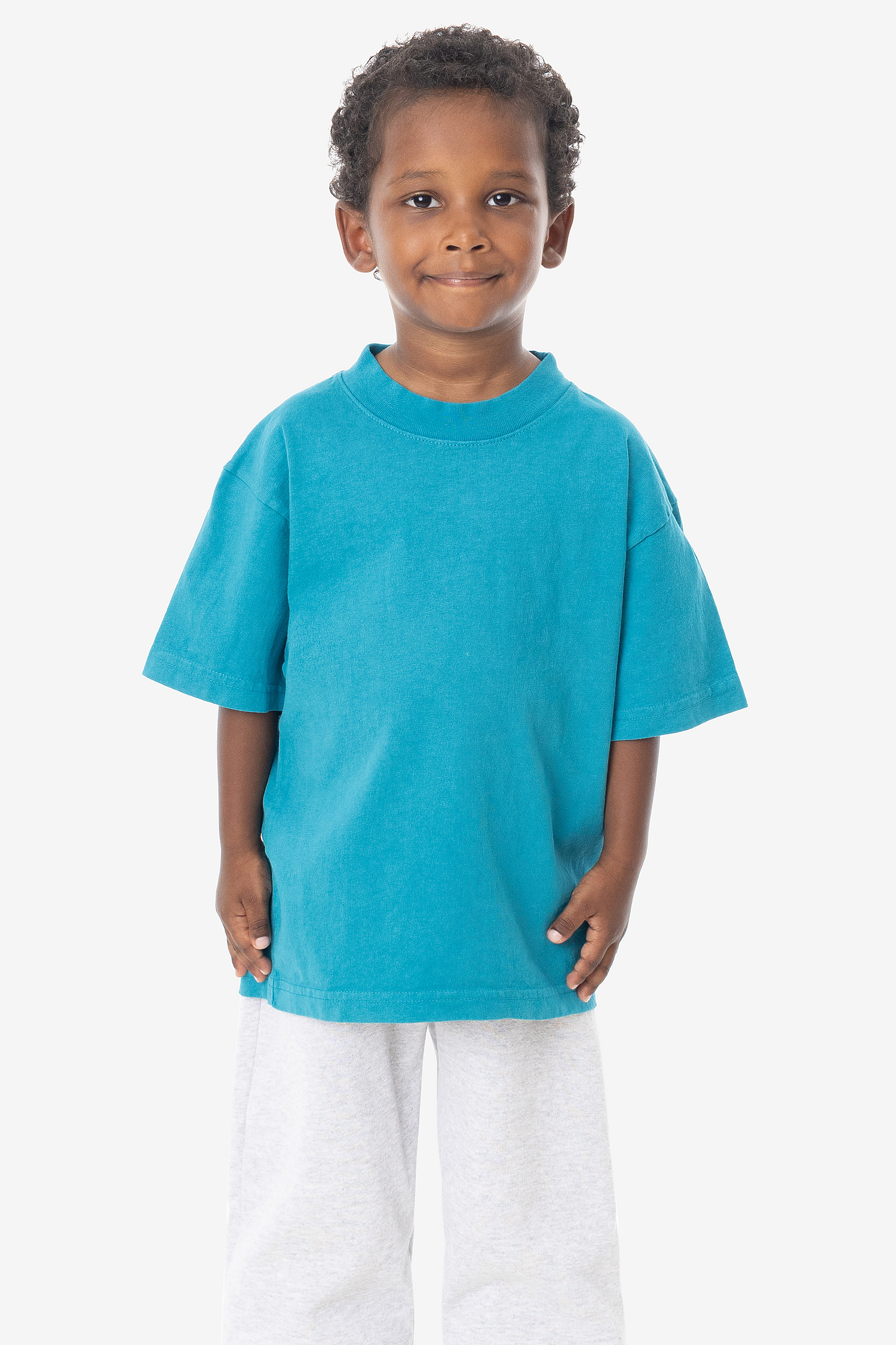 Kids Unisex Garment Dyed Short Sleeve Cotton T-Shirt - Comfortable Durable Playwear