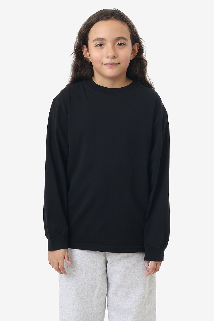 Premium Kids' Unisex Garment Dye Long Sleeve Cotton Tee – Shrink-Free Comfort