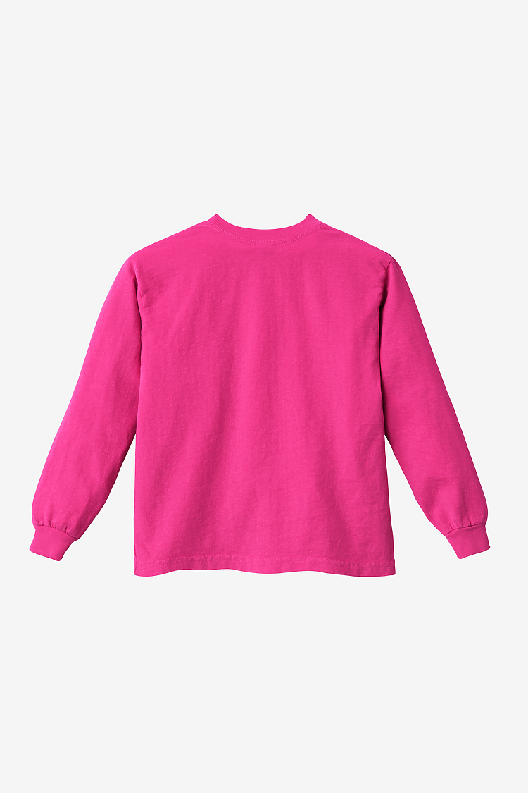 Premium Kids' Unisex Garment Dye Long Sleeve Cotton Tee – Shrink-Free Comfort